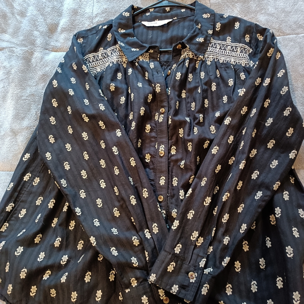 Floral Button-Up Blouse